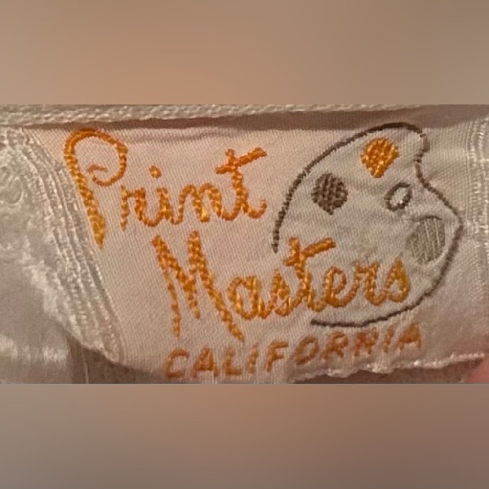 1960s Print Masters California Blouse Mod Button-Front Shirt Retro Psychedelic - Picture 6 of 9